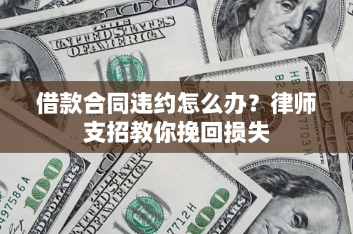济南借款合同违约怎么办?律师支招教你挽回损失 济南借款合同违约怎么办?律师支招教你挽回损失